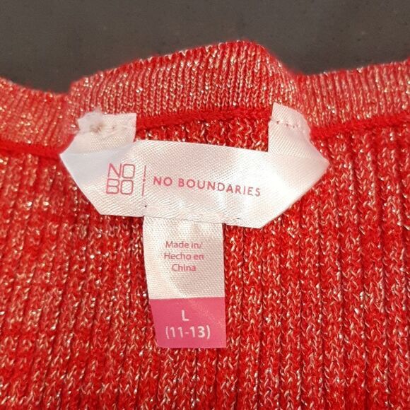 NOBO Red and Gold Twist Front Sweater - Picture 7 of 10